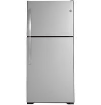 GE 21.9 cu. ft. Top-Freezer Refrigerator, Stainless Steel, Adjustable Shelves + LED Lighting (GTS22KYNRFS)