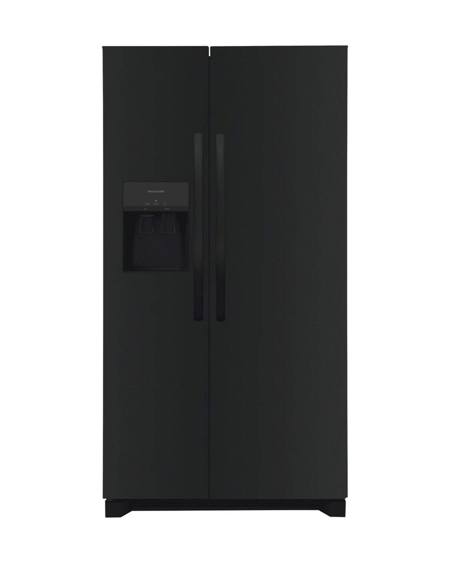 Frigidaire 25.6 cu ft Side - by - Side Refrigerator, Black, External Water/Ice Dispenser (FRSS2623AB) - Appliance Saver Store