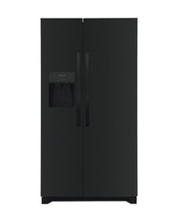 Frigidaire 25.6 cu ft Side - by - Side Refrigerator, Black, External Water/Ice Dispenser (FRSS2623AB) - Appliance Saver Store