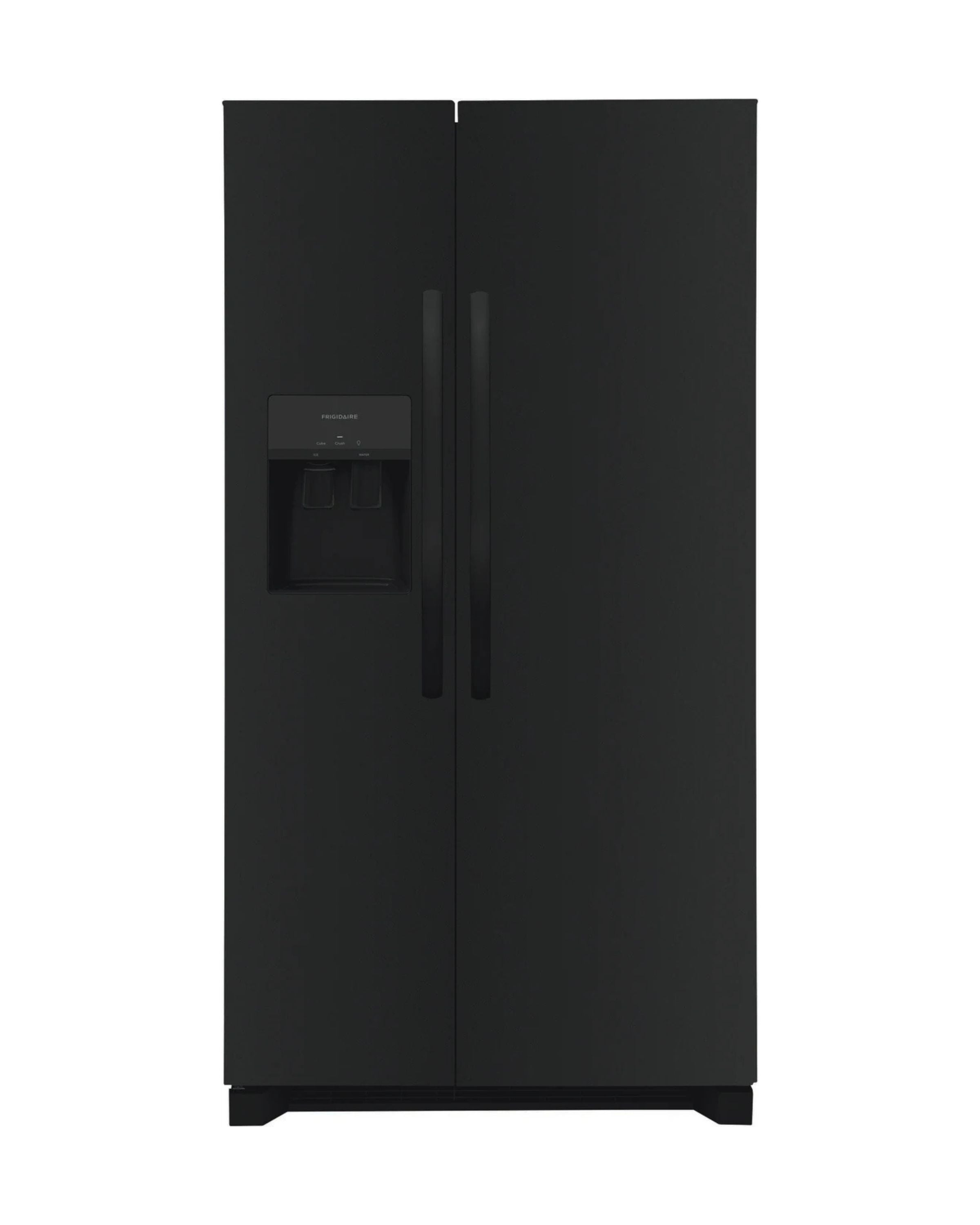 Frigidaire 25.6 cu ft Side - by - Side Refrigerator, Black, External Water/Ice Dispenser (FRSS2623AB) - Appliance Saver Store