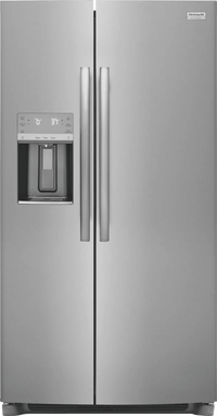 Frigidaire 25.6 cu ft Side - by - Side Refrigerator, Stainless, External Water/Ice Dispenser (GRSS2652AF) - Appliance Saver Store