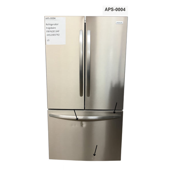 Frigidaire 28.8 cu ft French Door Refrigerator, Stainless, Full-Width Deli Drawer + LED Lighting (FRFN2813AF)