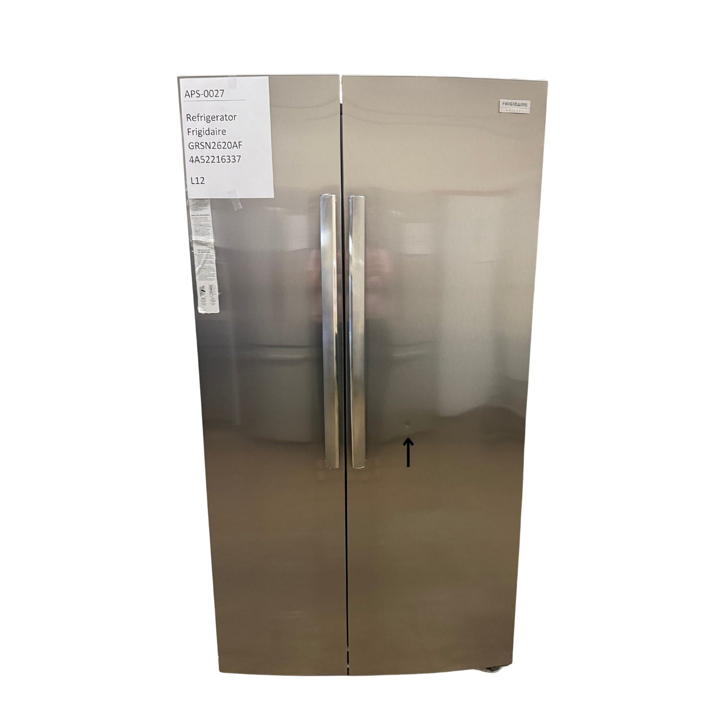 Frigidaire 26 cu ft Side-by-Side Refrigerator, Stainless, External Water/Ice Dispenser (GRSN2620AF)