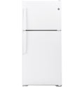 GE 21.9 cu. ft. Top-Freezer Refrigerator, White, Adjustable Shelves + LED Lighting (GTS22KGNRWW)