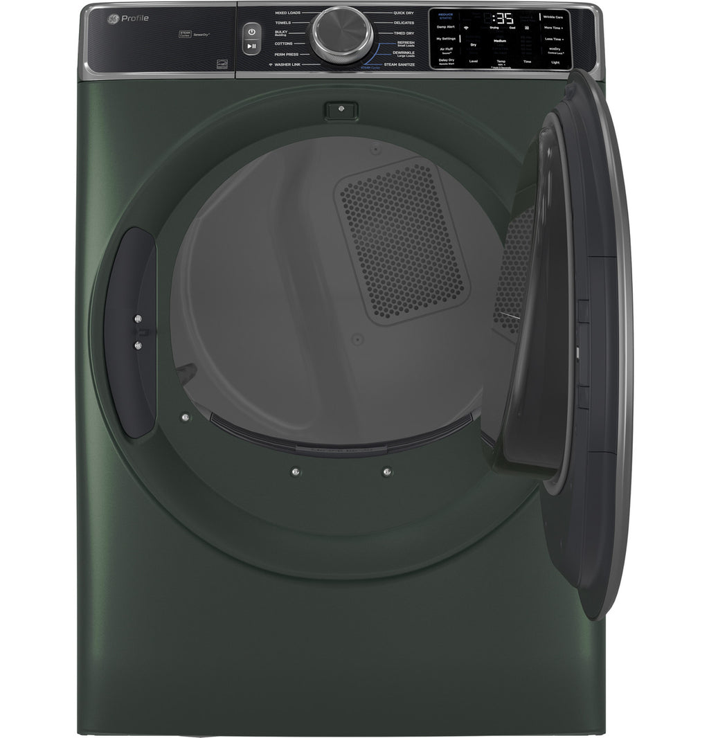 GE Profile 7.8 cu. ft. Electric Dryer, Stainless, Steam Refresh + WiFi (PFD95ESPWGN) FOR REPAIR OR PARTS