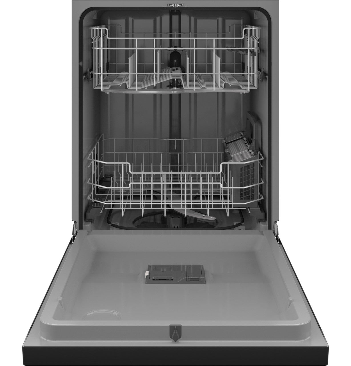 GE 24" Dishwasher, Black, Hard Food Disposer, Adjustable Racks (GDF550PGRBB)