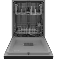 GE 24" Dishwasher, Black, Hard Food Disposer, Adjustable Racks (GDF550PGRBB)