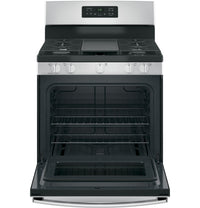 GE 30″ Gas Range, Stainless, Spacious Oven + Multi-Burners (JGBS66REKSS)