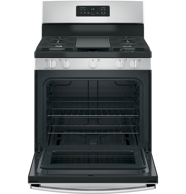 GE 30″ Gas Range, Stainless, Spacious Oven + Multi-Burners (JGBS66REKSS)