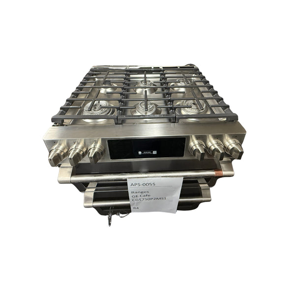 GE Café 30" Dual Fuel Range, Stainless, Double Oven + Convection (CGS750P2MS1)