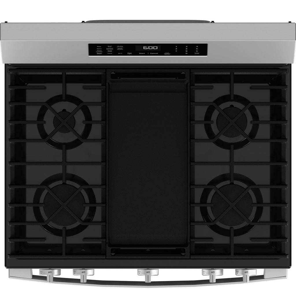 GE 30″ Gas Range, Stainless, Full Oven + Multi-Burners (GGF600AVSS)