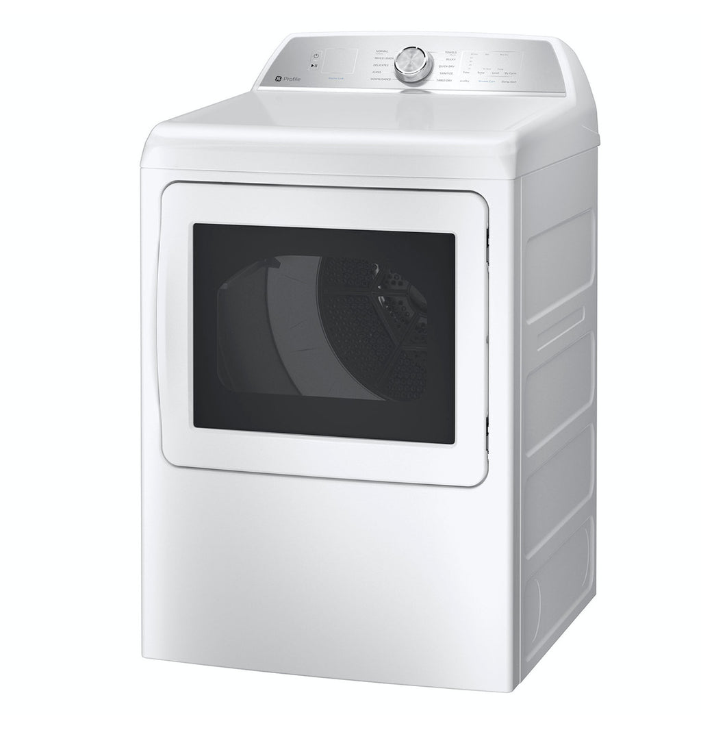 GE Profile 7.4 cu. ft. Electric Dryer, White, Sensor Dry, Quick Dry, Wrinkle Care (PTD60EBSRWS)