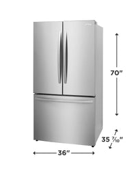 Frigidaire 28.8 cu ft French Door Refrigerator, Stainless, Full - Width Deli Drawer + LED Lighting (FRFN2813AF) - Appliance Saver Store