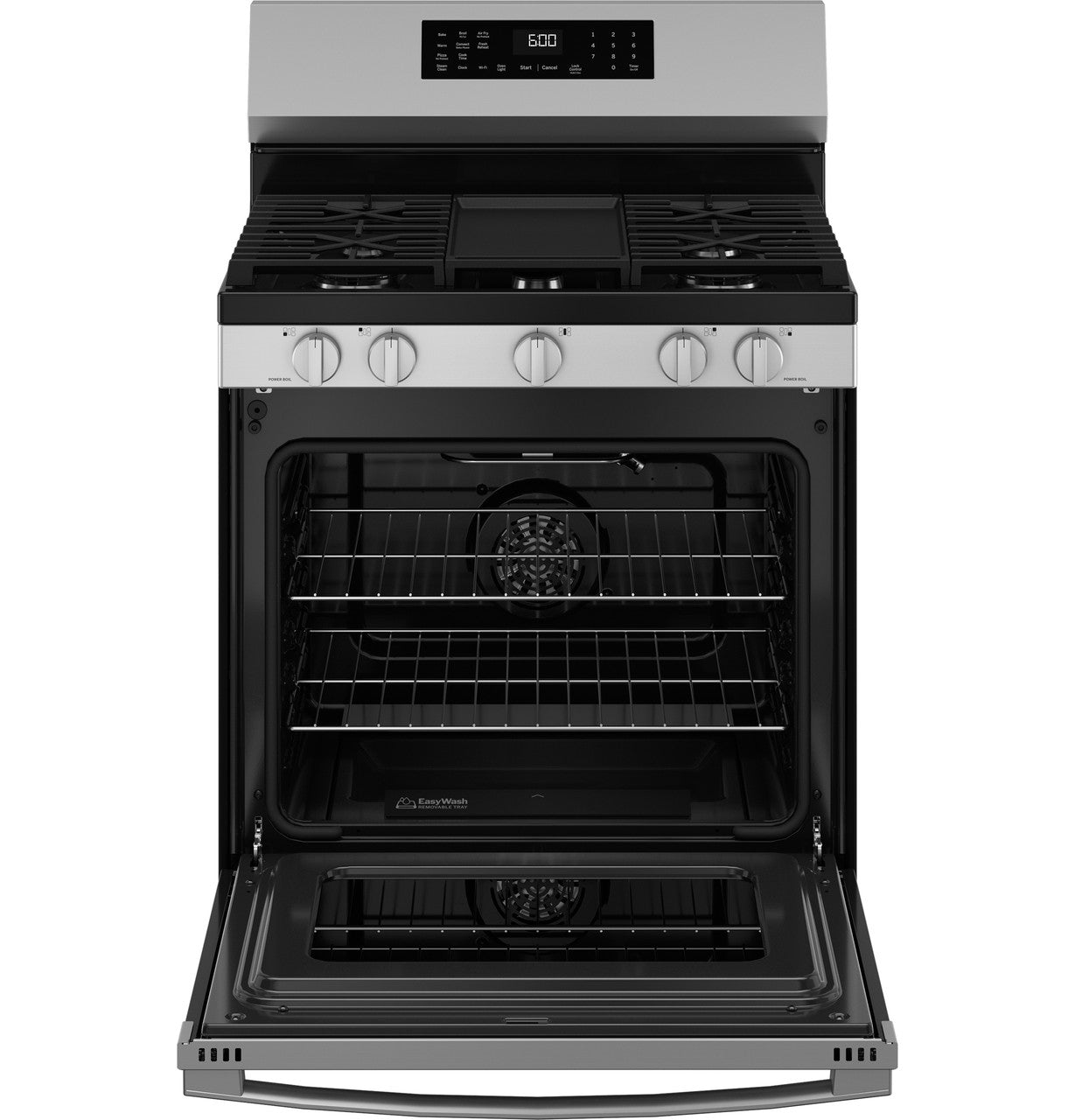 GE 30″ Gas Range, Stainless, Full Oven + Multi-Burners (GGF600AVSS)