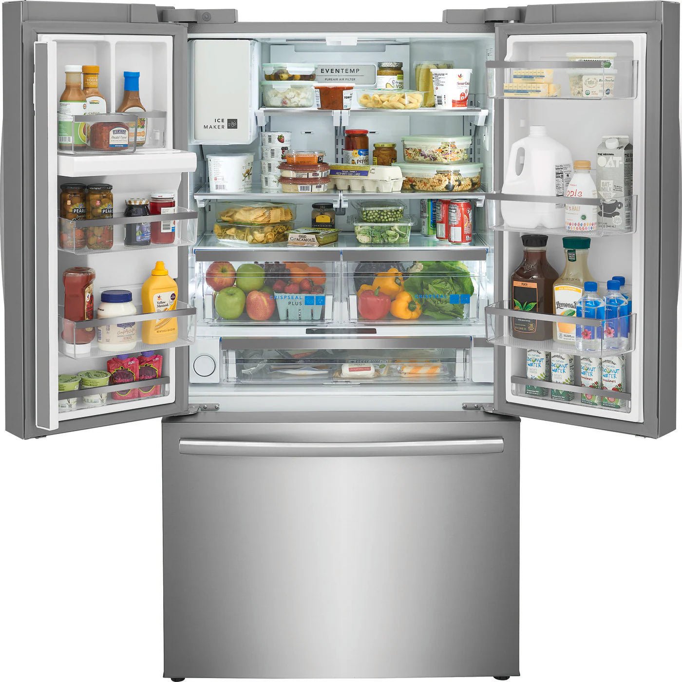 Frigidaire 22.6 cu ft French Door Refrigerator, Stainless, Ice Maker, Adjustable Shelves (GRFC2353AF) - Appliance Saver Store