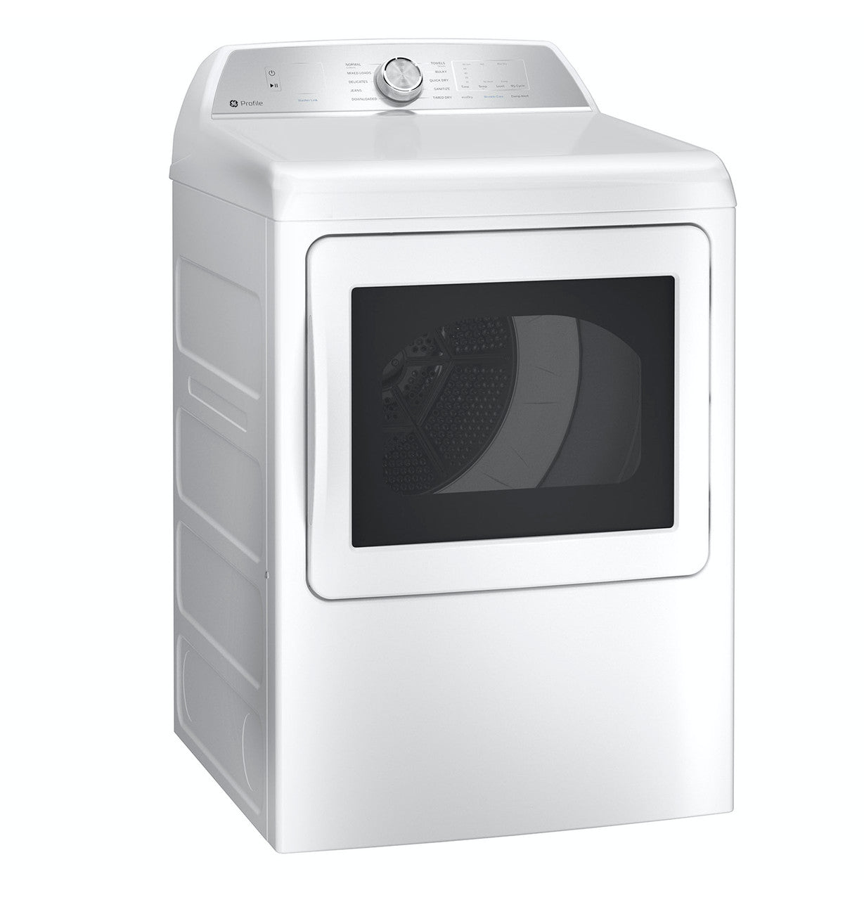 GE Profile 7.4 cu. ft. Electric Dryer, White, Sensor Dry, Quick Dry, Wrinkle Care (PTD60EBSRWS)