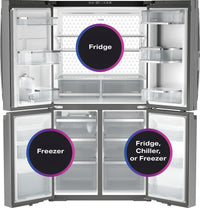 GE Profile 28.4 cu. ft. French Door Refrigerator, Stainless, Adjustable Shelves + LED Lighting (PAD28BYTFS)