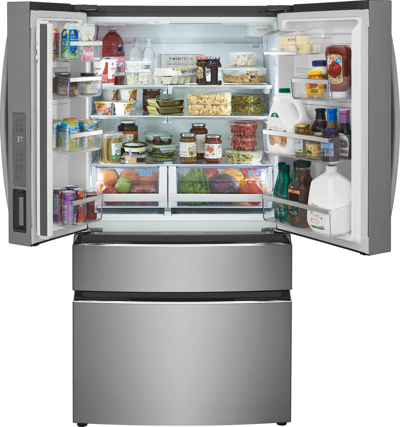 Frigidaire 22 cu ft French Door Refrigerator, Stainless, Counter-Depth Look, Pantry Drawer (GRMG2272CF)