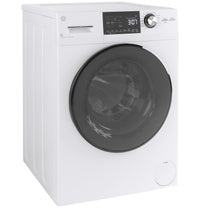GE 2.4 cu. ft. Front Load Washer/Dryer Combo, White, Ventless Drying + LED Display (GFQ14ESSNWW)