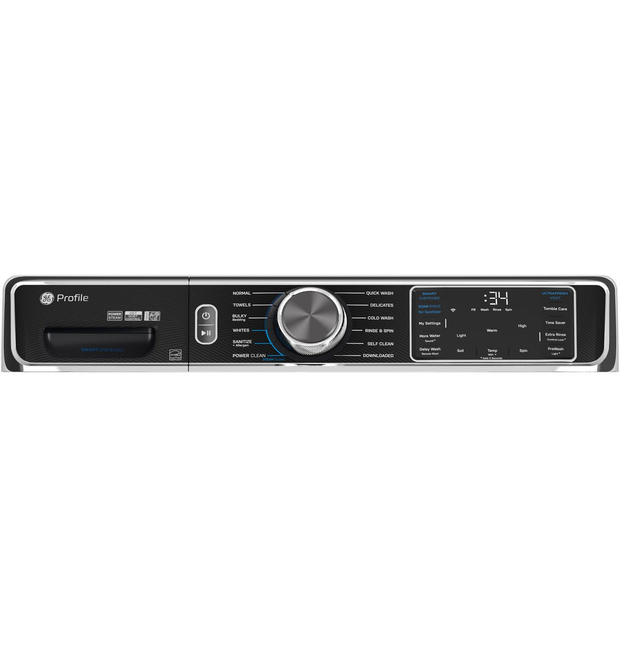 GE Profile 5.3 cu. ft. Front Load Washer, White, UltraFresh Vent + SmartDispense (PFW870SSVWW) - Appliance Saver Store