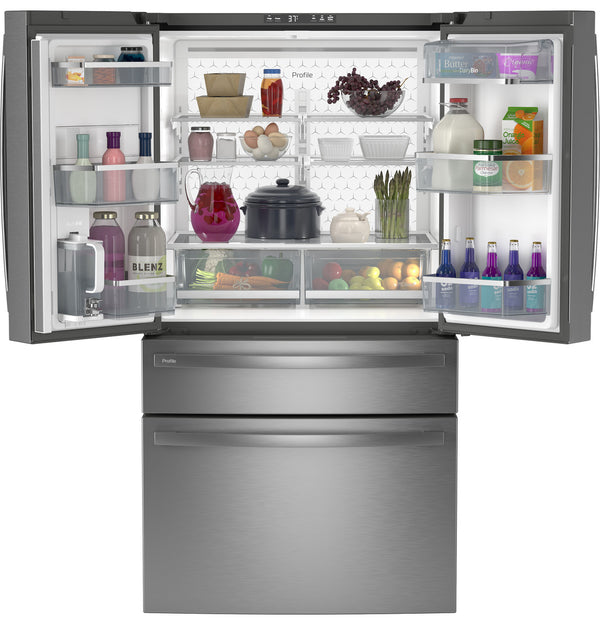 GE Profile 28.7 cu. ft. French Door Refrigerator, Stainless, External Dispenser + TwinChill™ (PGE29BYTFS)