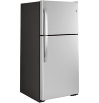 GE 21.9 cu. ft. Top-Freezer Refrigerator, Stainless Steel, Adjustable Shelves + LED Lighting (GTS22KYNRFS)