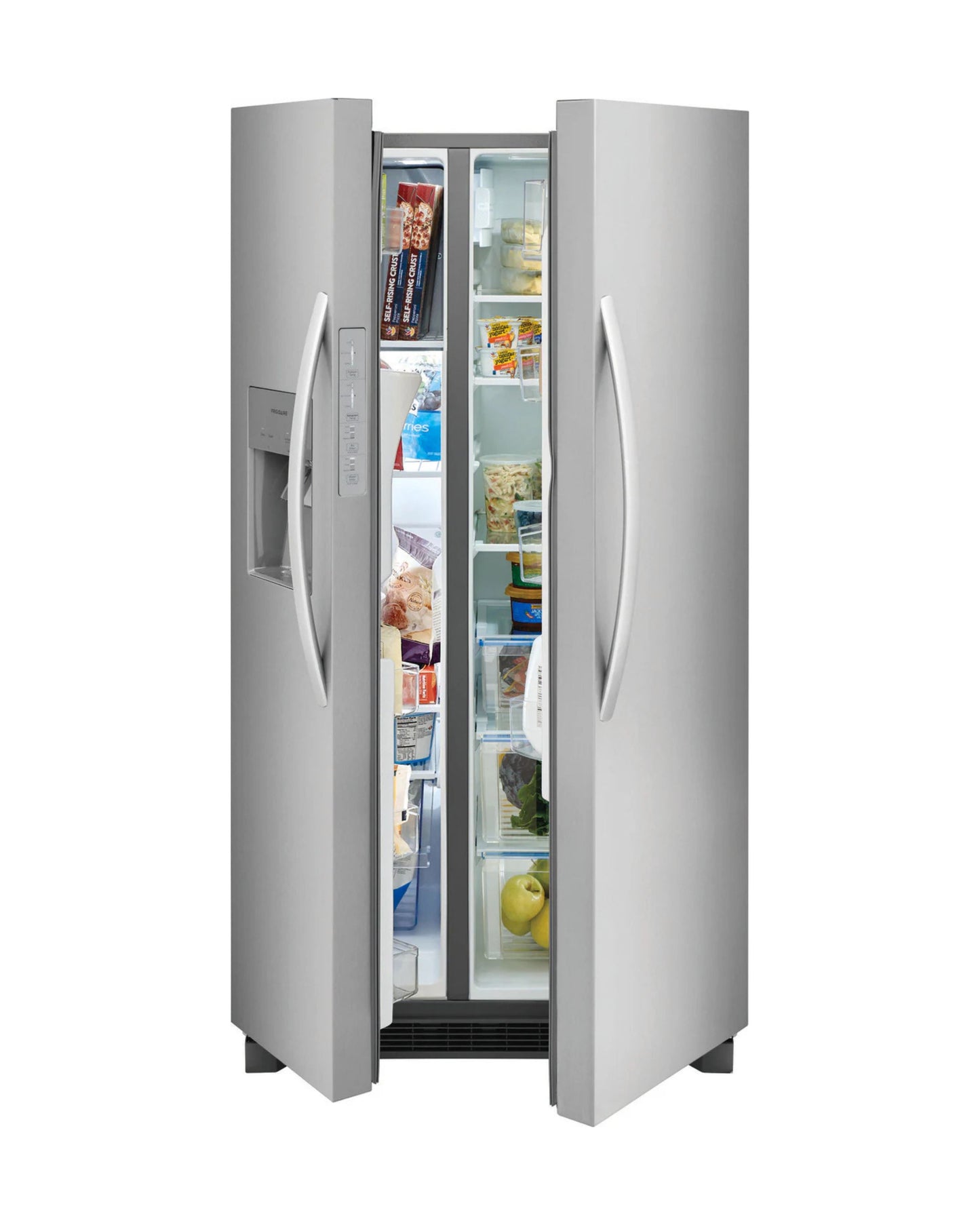 Frigidaire 22.3 cu ft Side - by - Side Refrigerator, Stainless, External Water/Ice Dispenser (FRSC2333AS) - Appliance Saver Store