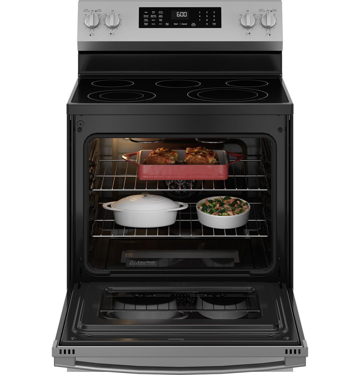 GE 30″ Gas Range, Stainless, Full Oven + Multi - Burners (GRF600AVSS) - Appliance Saver Store