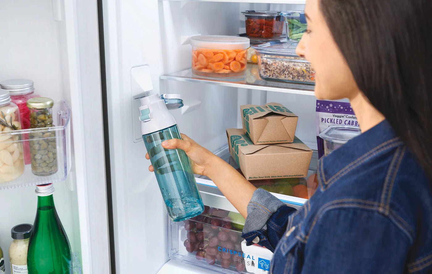 Frigidaire 20 cu ft French Door Refrigerator, Stainless, Slim 30″ Width, LED Lighting (GRFN2023AF) - Appliance Saver Store