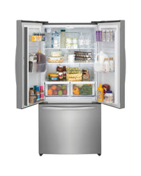 Frigidaire 17.6 cu ft French Door Refrigerator, Stainless, CrispSeal Crispers + EvenTemp Cooling (FRFG1723AV)