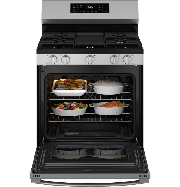 GE 30″ Gas Range, Stainless, Full Oven + Multi-Burners (GGF600AVSS)