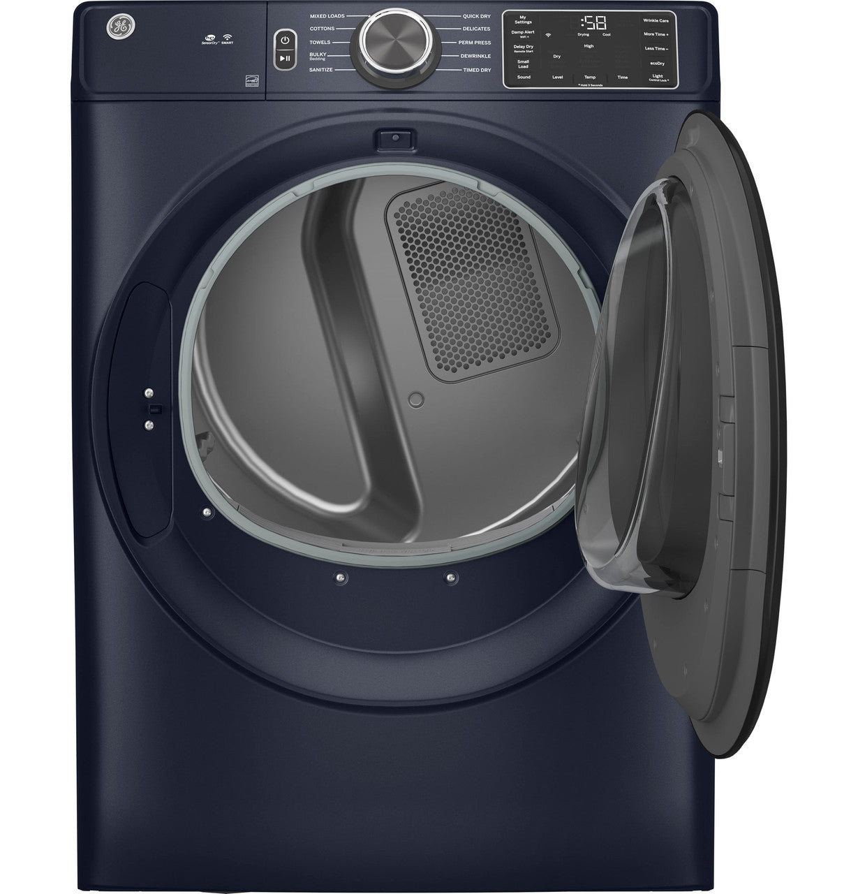 GE 7.8 cu ft Electric Dryer, Stainless, Sensor Dry + Wrinkle Care (GFD55ESPRRS)
