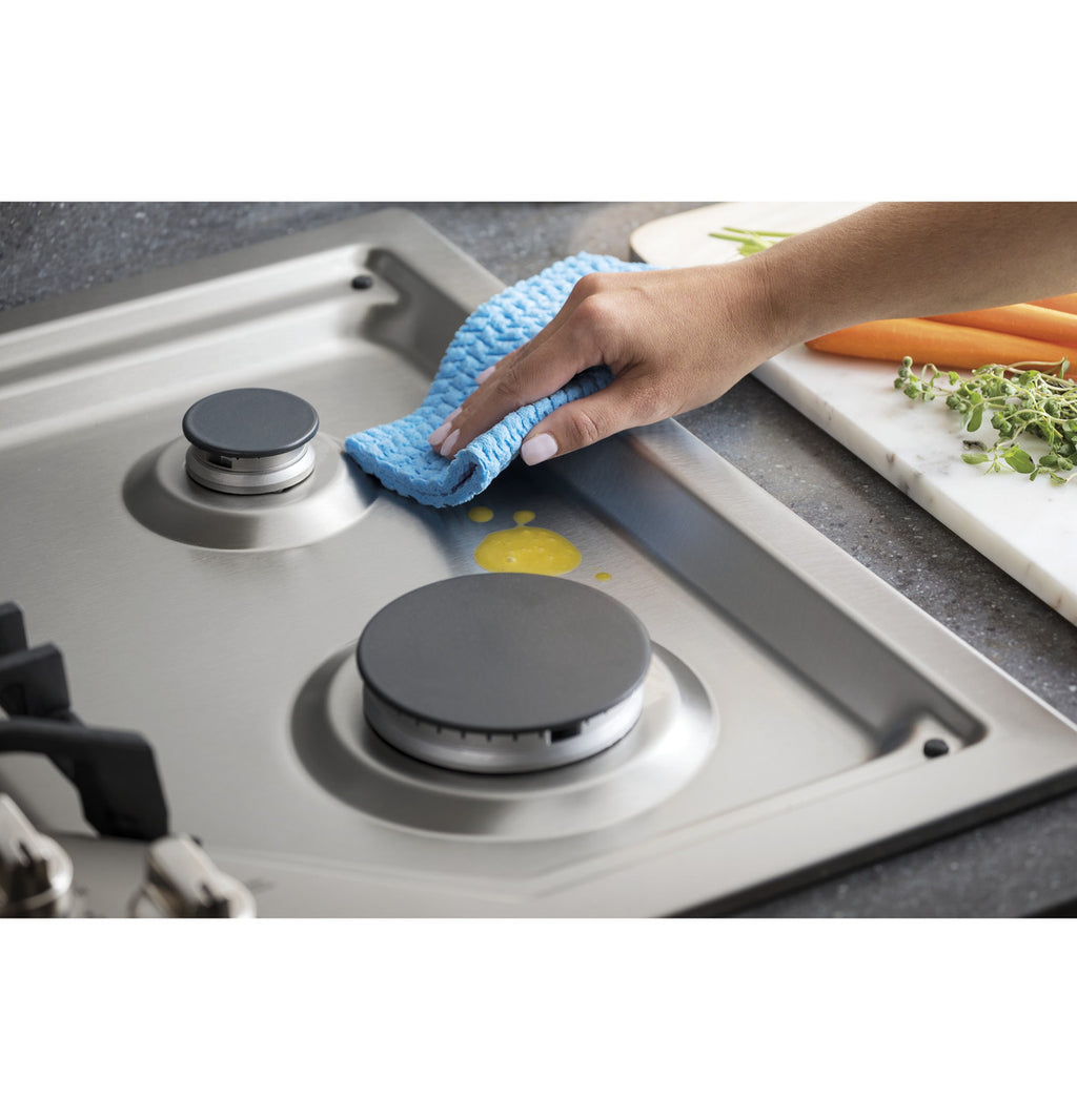 GE 30" Gas Cooktop, Stainless, 5 Burners with Power Boil + Simmer (JGP5030SLSS)