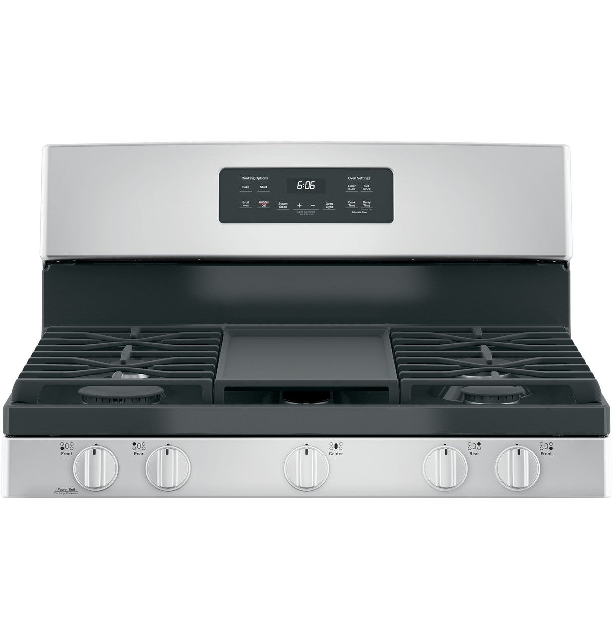 GE 30″ Gas Range, Stainless, Spacious Oven + Multi-Burners (JGBS66REKSS)