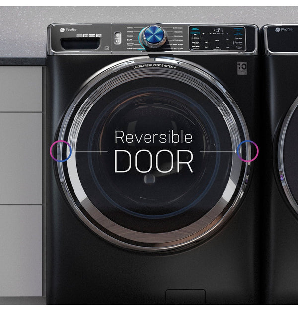 GE Profile 5.3 cu. ft. Front Load Washer, White, UltraFresh Vent + SmartDispense (PFW870SSVWW) - Appliance Saver Store