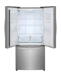 Frigidaire 17.6 cu ft French Door Refrigerator, Stainless, CrispSeal Crispers + EvenTemp Cooling (FRFG1723AV)