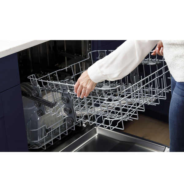 GE 24" Dishwasher, Black, Hard Food Disposer, Adjustable Racks (GDF550PGRBB)