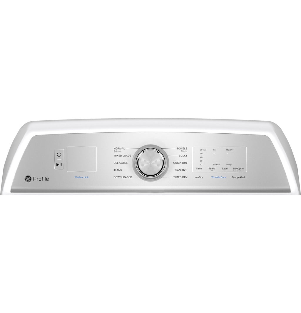 GE Profile 7.4 cu. ft. Electric Dryer, White, Sensor Dry, Quick Dry, Wrinkle Care (PTD60EBSRWS)
