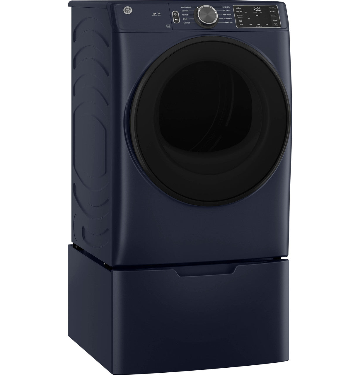 GE 7.8 cu ft Electric Dryer, Stainless, Sensor Dry + Wrinkle Care (GFD55ESPRRS)