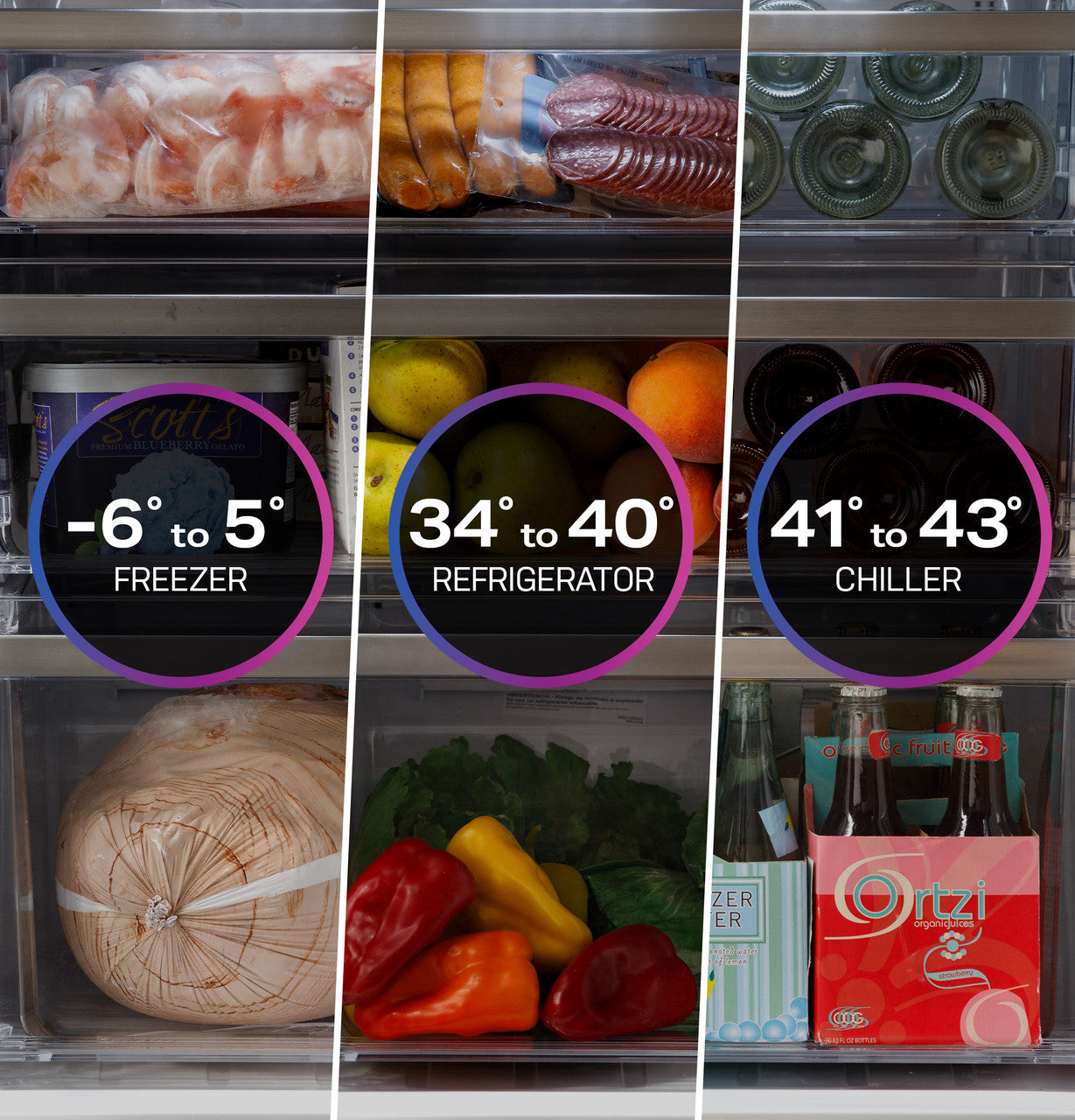 GE Profile 28.4 cu. ft. French Door Refrigerator, Stainless, Adjustable Shelves + LED Lighting (PAD28BYTFS)