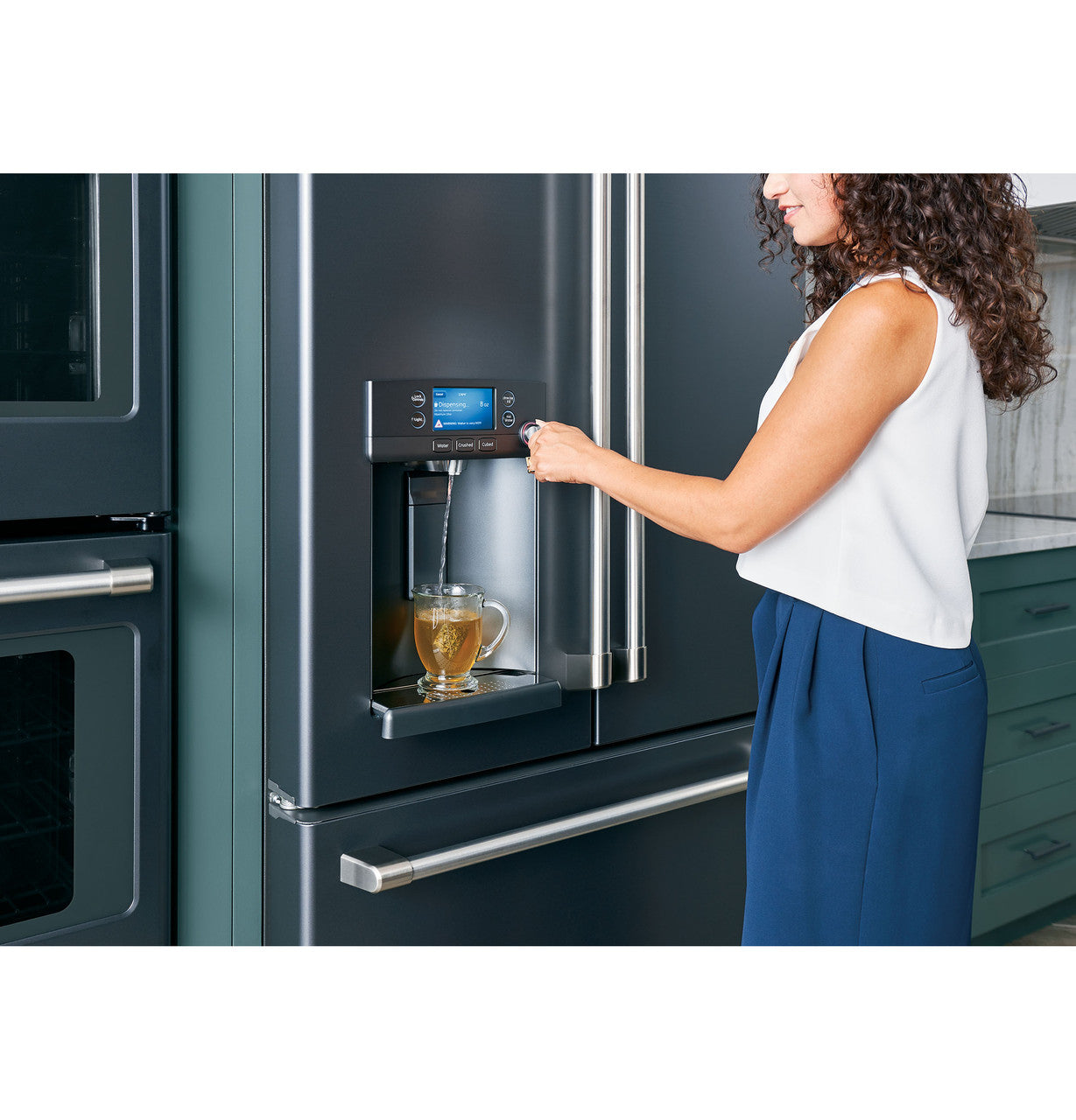 GE Café 22.1 cu. ft. French Door Refrigerator, Stainless, External Dispenser + WiFi (CYE22TP2MS1)