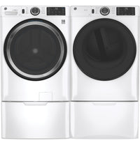 GE 4.8 cu. ft. Front Load Washer, White, UltraFresh Vent + SmartHQ WiFi (GFW550SSNWW) - Appliance Saver Store