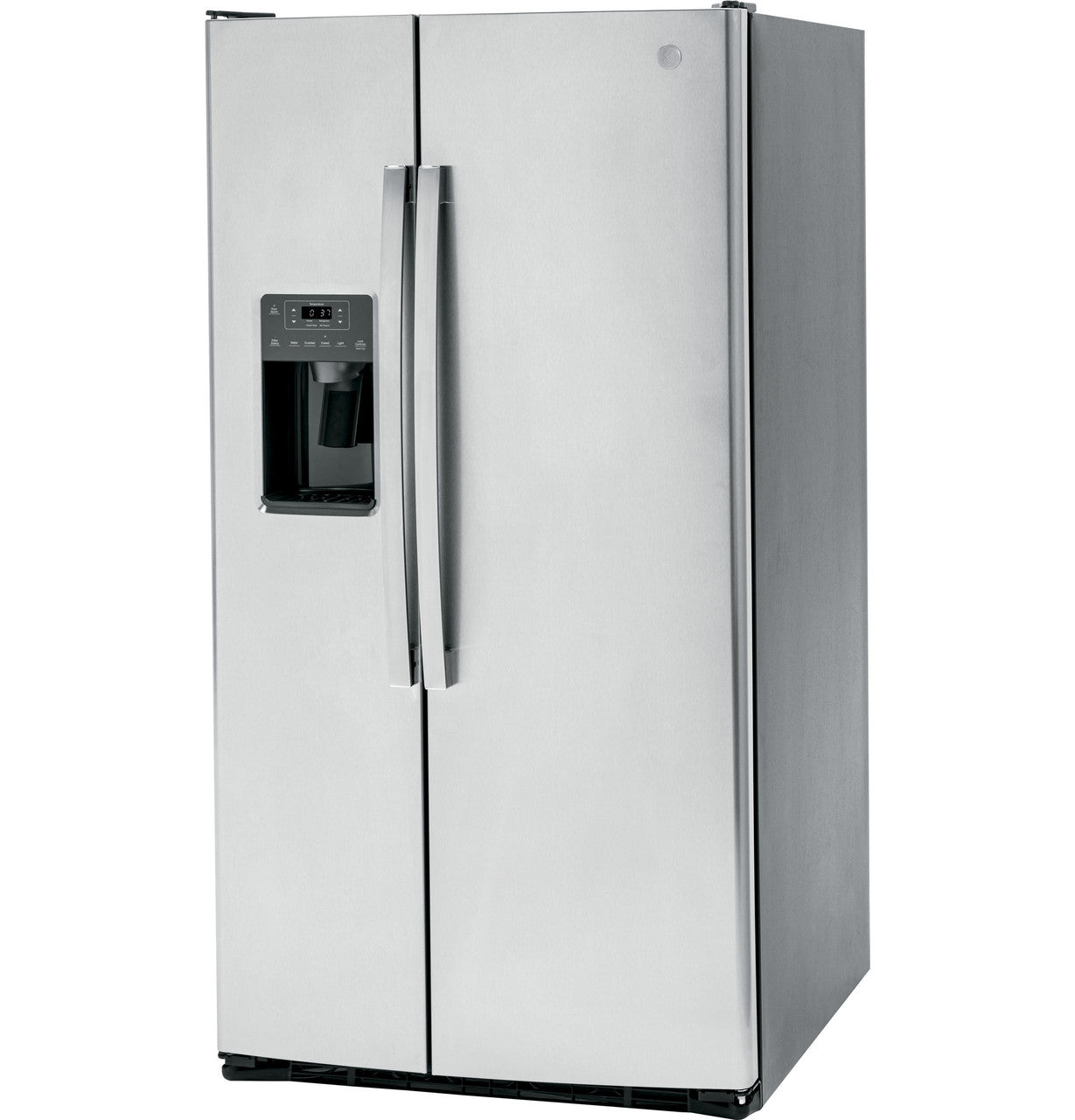 GE 25.3 cu. ft. Side-by-Side Refrigerator, Stainless, External Water/Ice Dispenser (GSS25GYPFS)