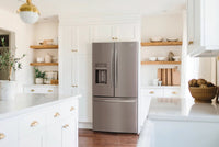 Frigidaire 22.6 cu ft French Door Refrigerator, Stainless, Ice Maker, Adjustable Shelves (GRFC2353AF) - Appliance Saver Store