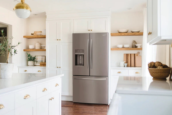 Frigidaire 22.6 cu ft French Door Refrigerator, Stainless, Ice Maker, Adjustable Shelves (GRFC2353AF) - Appliance Saver Store