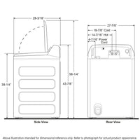 GE Profile 5.0 cu. ft. Top Load Washer, Diamond Gray, Smart Features + Deep Fill (PTW600BPRDG) - Appliance Saver Store