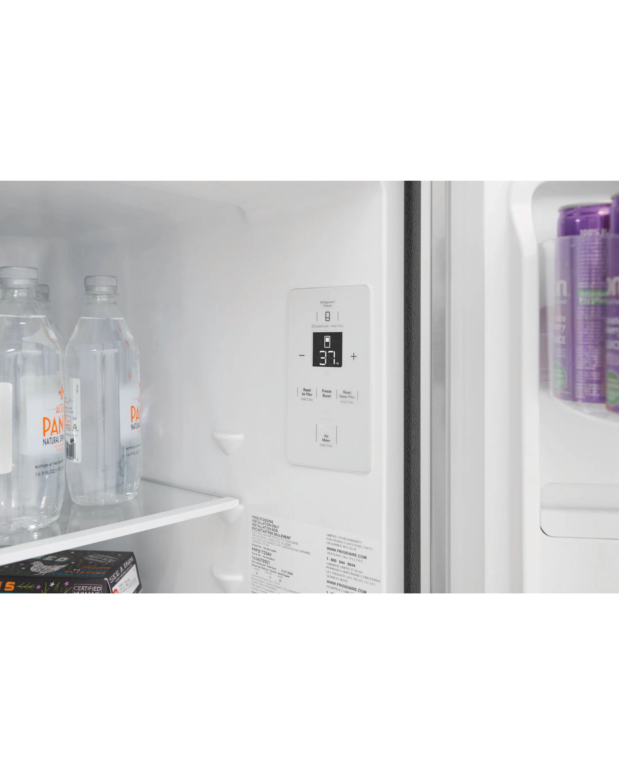 Frigidaire 17.6 cu ft French Door Refrigerator, Stainless, CrispSeal Crispers + EvenTemp Cooling (FRFG1723AV)