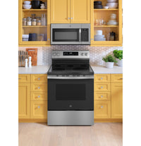 GE 30″ Gas Range, Stainless, Full Oven + Multi - Burners (GRF600AVSS) - Appliance Saver Store