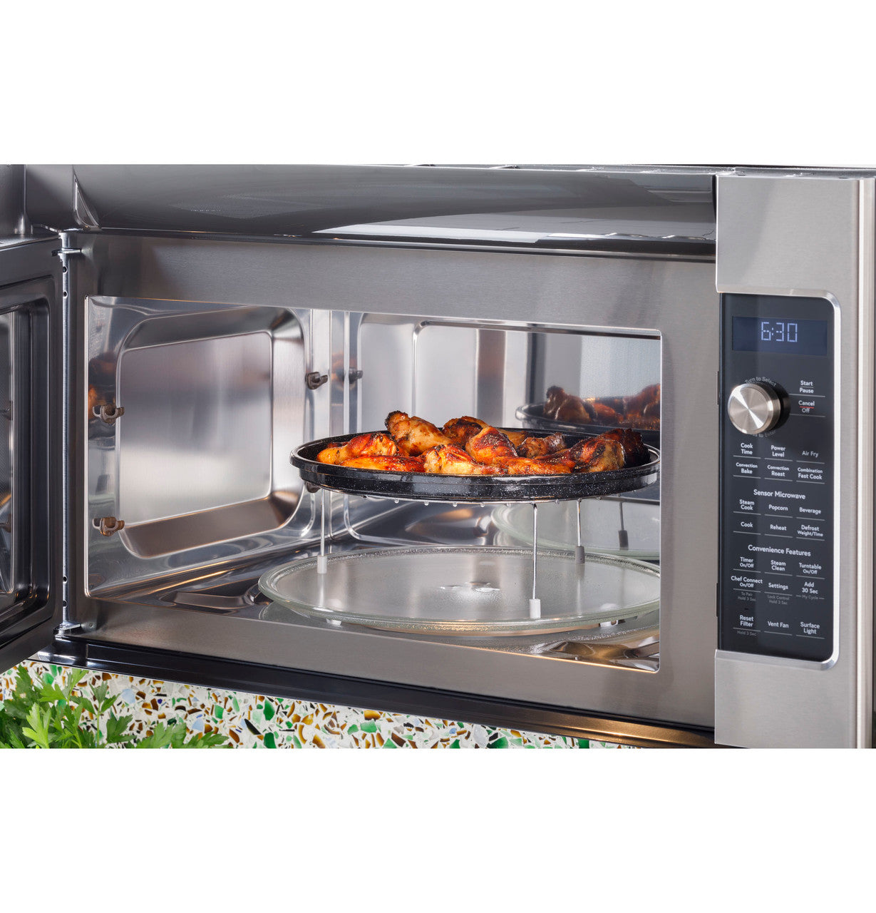 GE Café Over-the-Range Convection Microwave, 1.7 cu. ft., Air Fry + Sensor Cook (CVM517P4RW2)