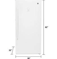 GE Upright Freezer, 14.1 cu. ft., Frost-Free, LED, Lock & Key (FUF14DLRWW)